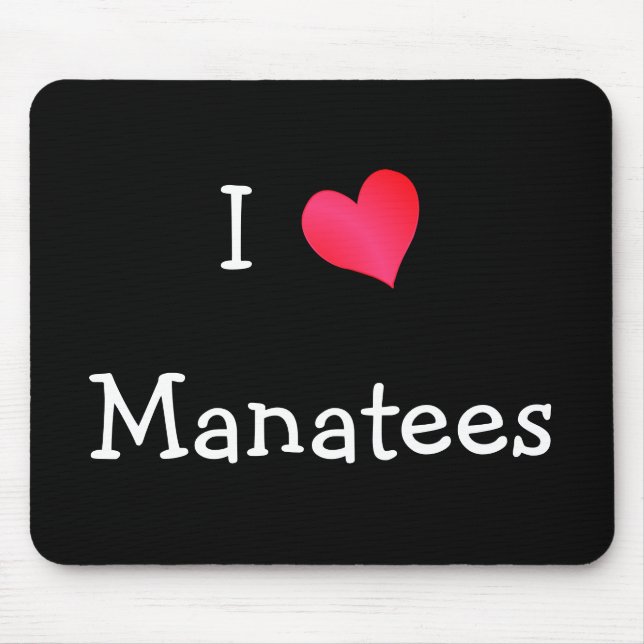 Mousepad Eu Amo Manatees (Frente)