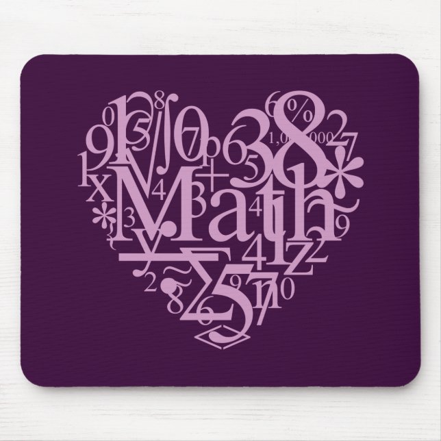 Mousepad Eu amo MathMousepad (Frente)