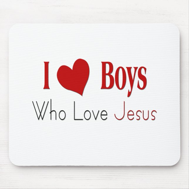 Mousepad Eu Amo Meninos (Frente)