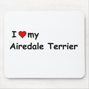 Mousepad Eu Amo Meu Airedale Terrier