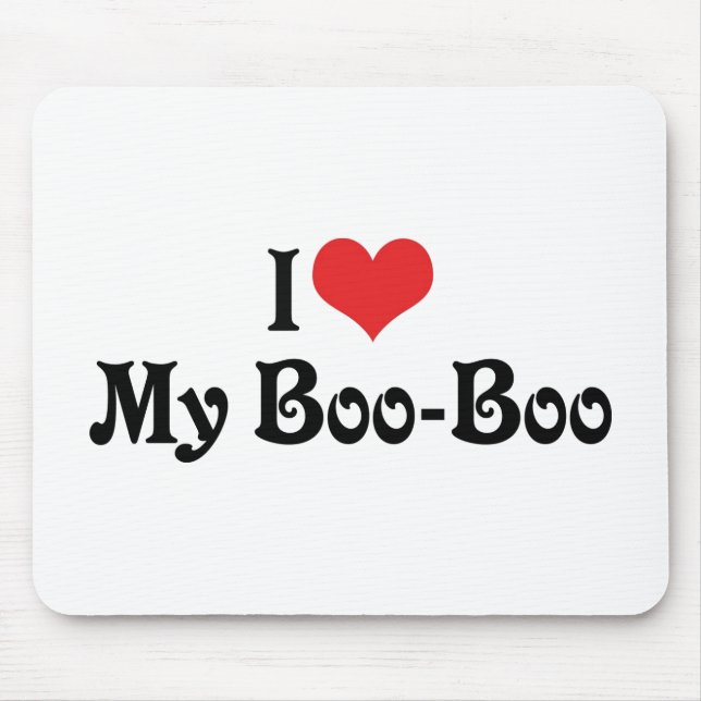 Mousepad Eu Amo Meu Boo Boo (Frente)