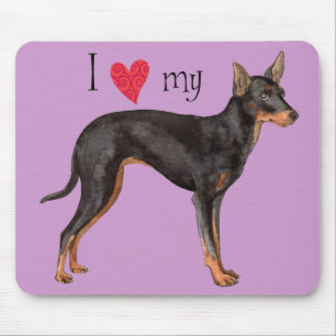 Mousepad Eu amo meu brinquedo Manchester Terrier