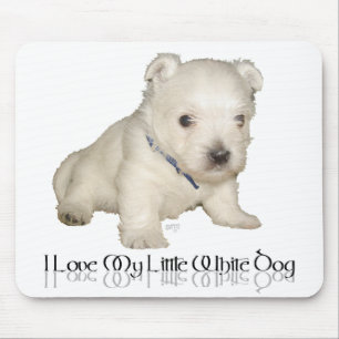 Mousepad Eu Amo Meu Cachorrinho Branco - Filhote Westie