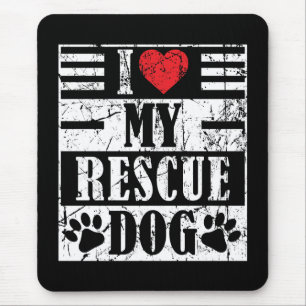 Mousepad Eu Amo Meu Cachorro Resgatado Presente Engraçado V