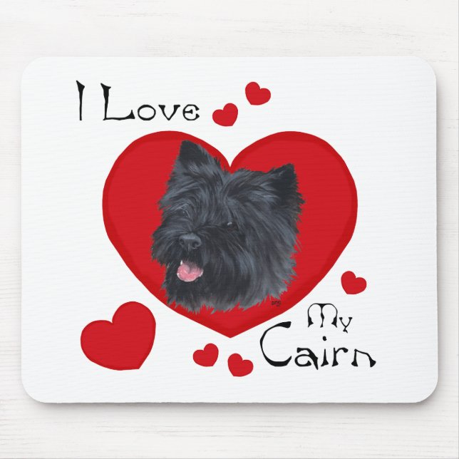 Mousepad Eu Amo Meu Cairn Terrier (Frente)