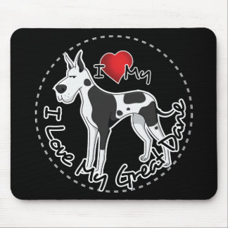 Mousepad Eu amo meu cão de great dane