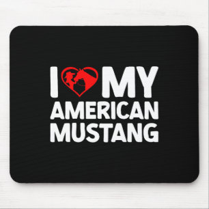 Mousepad Eu Amo Meu Cavalo de Mustang Americano Andando