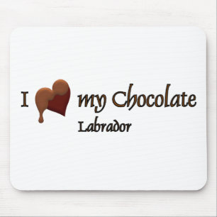 Mousepad Eu amo meu chocolate Labrador