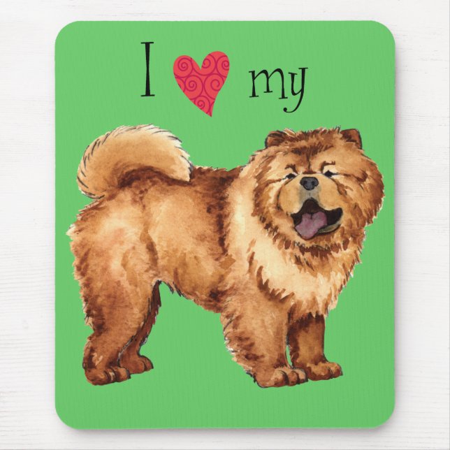 Mousepad Eu Amo Meu Chow (Frente)