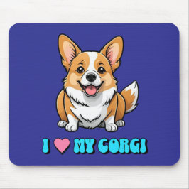 Mousepad Eu Amo Meu Corgi