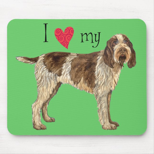 Mousepad Eu amo meu espinone italiano (Frente)