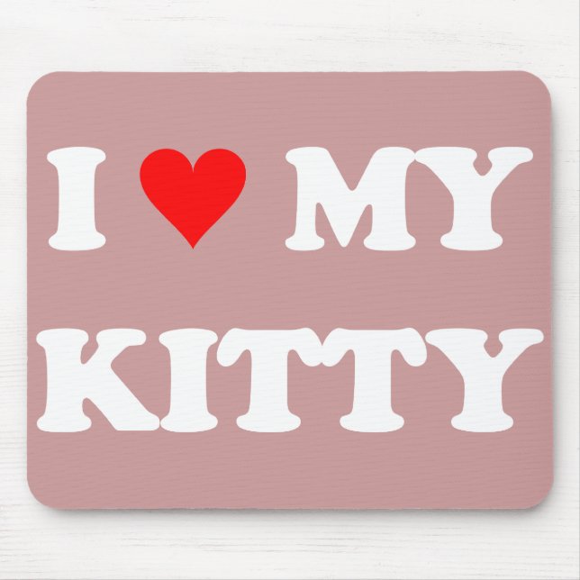 Mousepad Eu Amo Meu Gatinho (Frente)