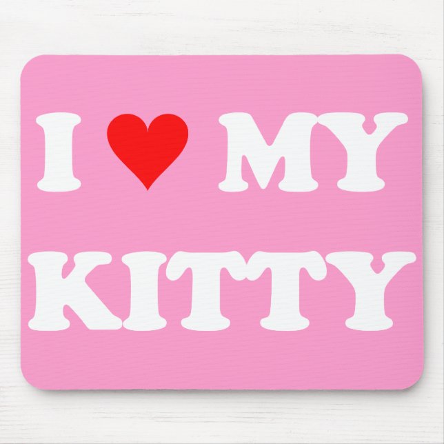 Mousepad Eu Amo Meu Gatinho (Frente)