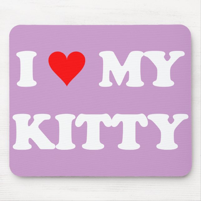 Mousepad Eu Amo Meu Gatinho (Frente)