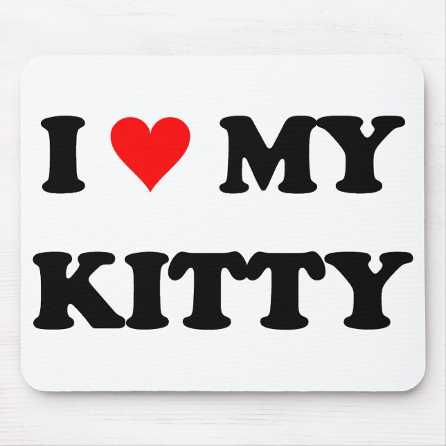 Mousepad Eu Amo Meu Gatinho (Frente)