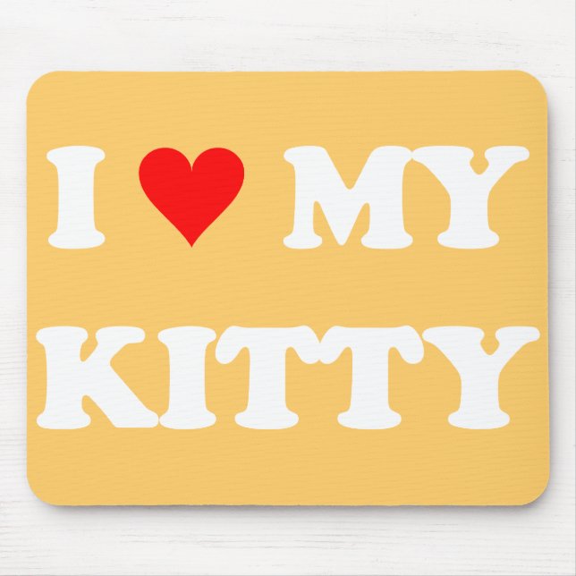 Mousepad Eu Amo Meu Gatinho (Frente)