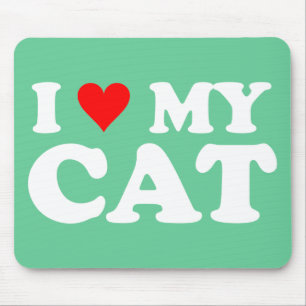 Mousepad Eu amo meu gato
