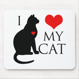 Mousepad Eu amo meu gato