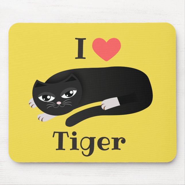 Mousepad Eu amo meu gato (Frente)