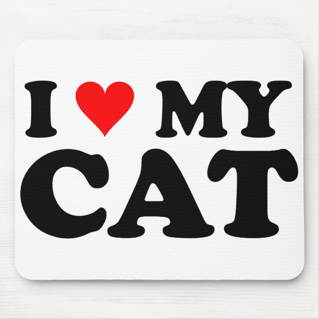 Mousepad Eu Amo Meu Gato (Frente)