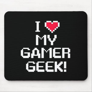 Mousepad Eu amo meu geek do Gamer