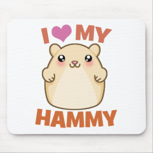 Mousepad Eu amo meu Hammy