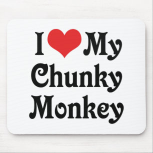 Mousepad Eu Amo Meu Macaco Chunky