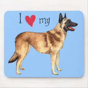 Mousepad Eu amo meu Malinois belga