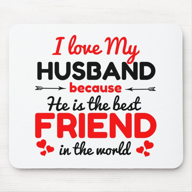 Mousepad Eu amo meu marido (Frente)