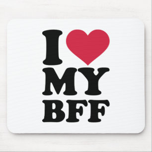 Mousepad Eu amo meu melhor amigo para sempre BFF