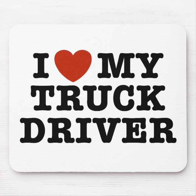 Mousepad Eu Amo Meu Motorista De Caminhão (Frente)
