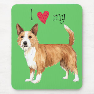 Mousepad Eu amo meu Podengo português Pequeno