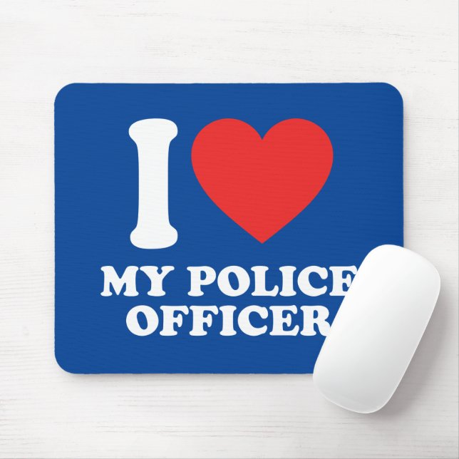 Mousepad Eu Amo Meu Policial (Com mouse)