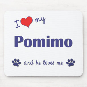 Mousepad Eu amo meu Pomimo (o cão masculino)
