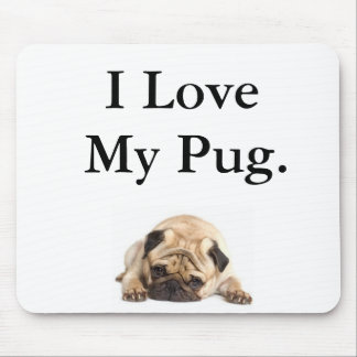 Mousepad Eu amo meu Pug