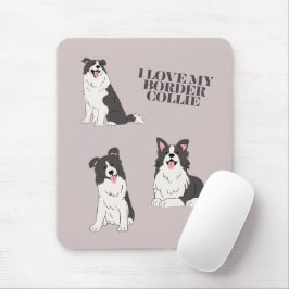 Mousepad Eu Amo Meu Rato De Borracha Border Collie
