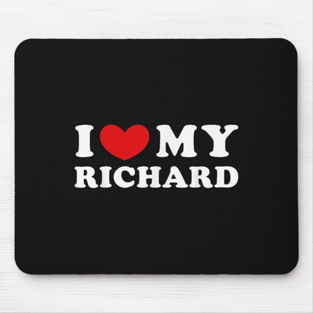 Mousepad Eu Amo Meu Richard, Eu Corto Meu Richard (Frente)