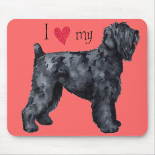 Mousepad Eu amo meu russo preto Terrier