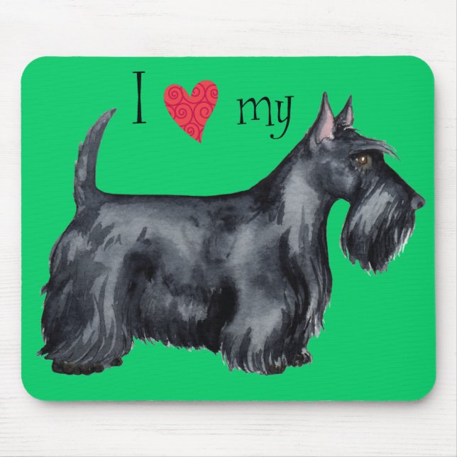 Mousepad Eu amo meu Scottie (Frente)