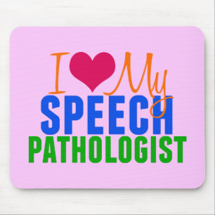 Mousepad Eu amo meu SLP (o rosa)