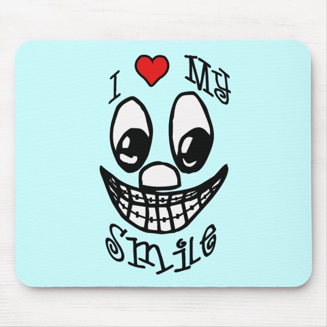 Mousepad Eu Amo Meu Sorriso (Frente)