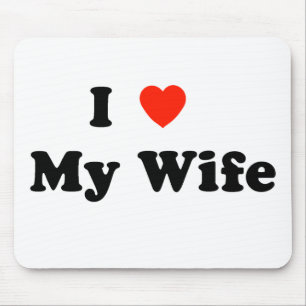 Mousepad Eu amo meu tapete do rato da esposa