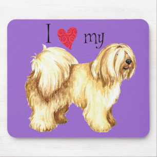 Mousepad Eu amo meu tibetano Terrier