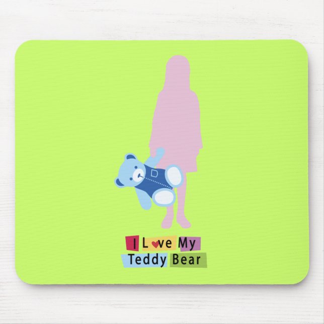 Mousepad Eu amo meu Urso de Teddy (Frente)