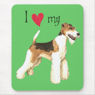 Mousepad Eu amo meu Wire Fox Terrier