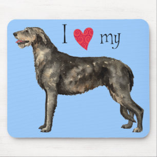 Mousepad Eu amo meu Wolfhound irlandês