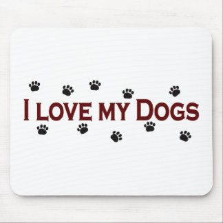 Mousepad Eu amo meus cães
