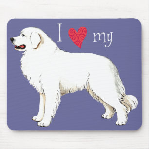 Mousepad Eu amo meus grandes Pyrenees