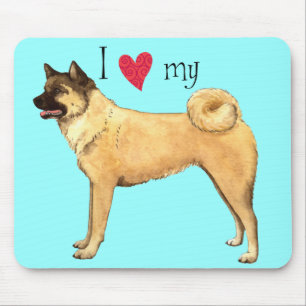 Mousepad Eu amo minha Akita