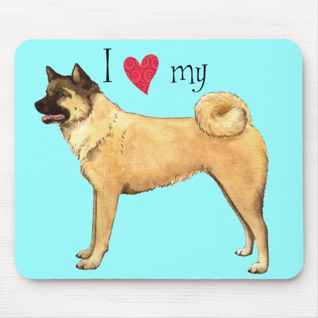 Mousepad Eu amo minha Akita (Frente)